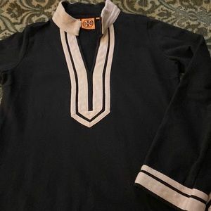 Tory Burch fall/winter tunic in black and beige